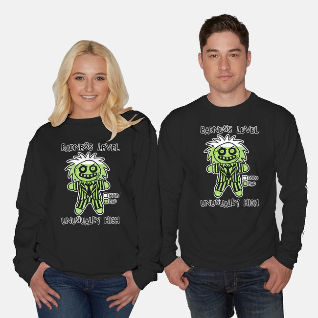 BJ Badness level-Unisex-Crew Neck-Sweatshirt-paulagarcia