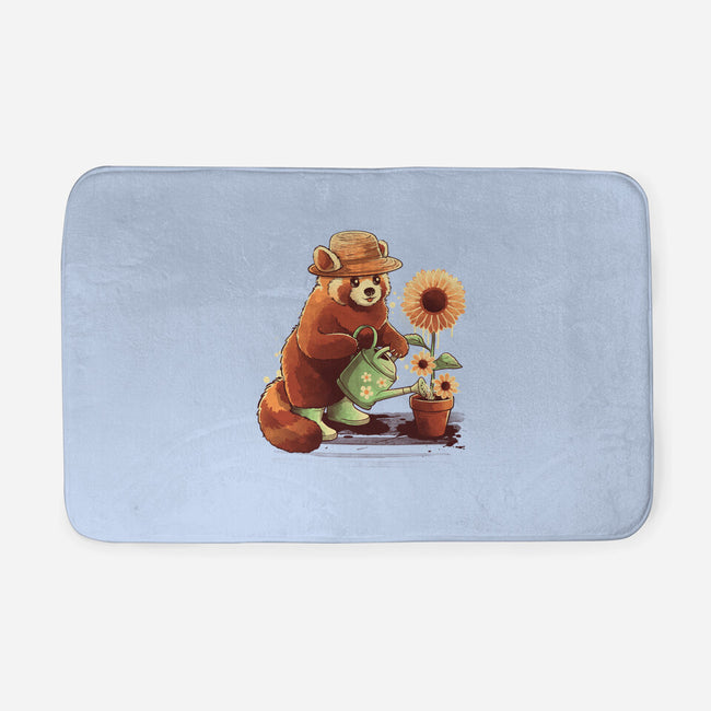 Red Panda Gardener-None-Memory Foam-Bath Mat-NemiMakeit