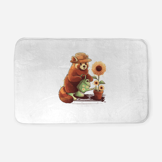 Red Panda Gardener-None-Memory Foam-Bath Mat-NemiMakeit