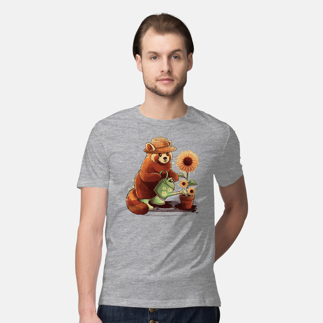 Red Panda Gardener-Mens-Premium-Tee-NemiMakeit