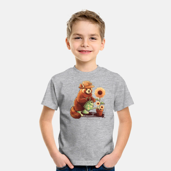 Red Panda Gardener-Youth-Basic-Tee-NemiMakeit