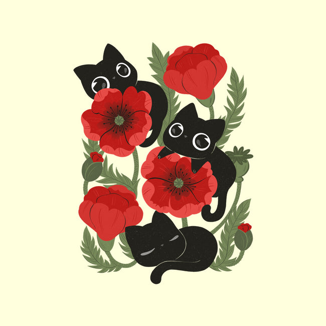 Poppies And Black Kitties-Mens-Premium-Tee-ricolaa