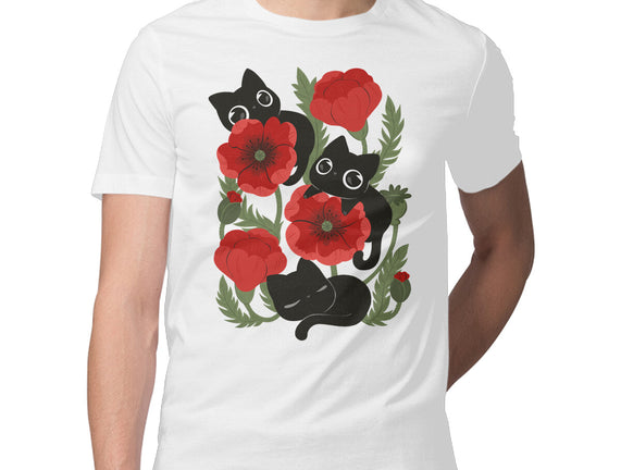 Poppies And Black Kitties