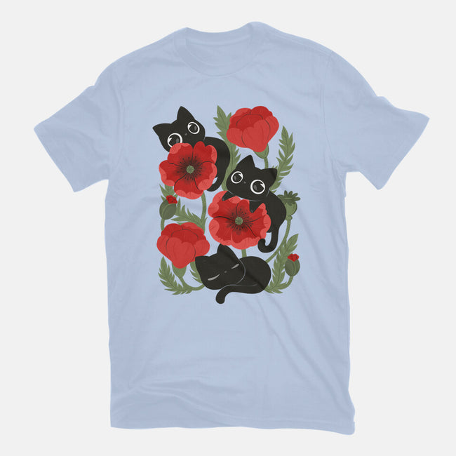 Poppies And Black Kitties-Mens-Premium-Tee-ricolaa