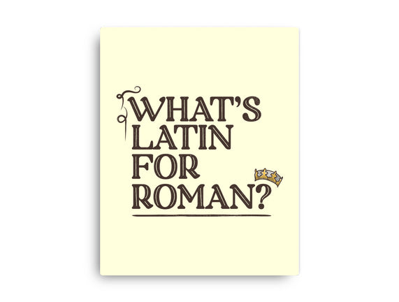 What's Latin For Roman