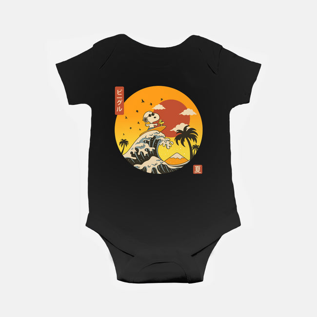 The Great Beagle Off Kanagawa-Baby-Basic-Onesie-retrodivision