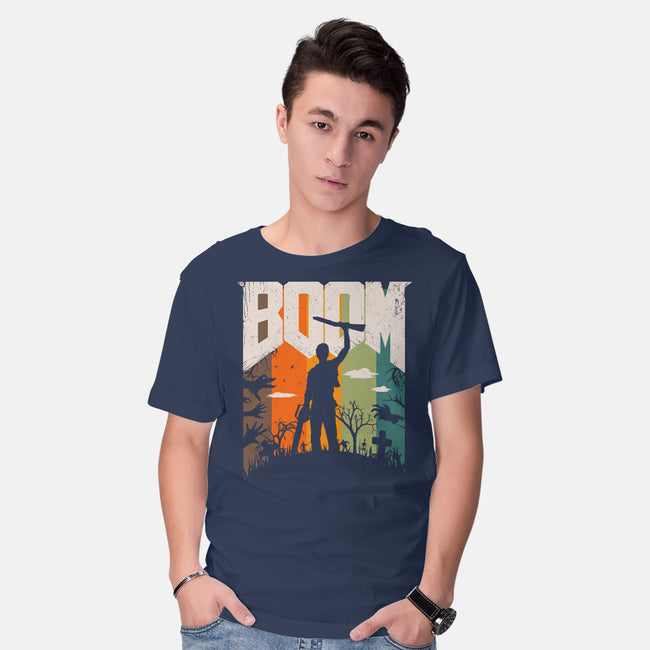 This Is My Boomstick-Mens-Basic-Tee-rocketman_art