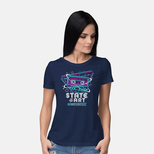 State Of The Art-Womens-Basic-Tee-rocketman_art