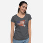 Sci-Fi Patriots-Womens-V-Neck-Tee-kg07