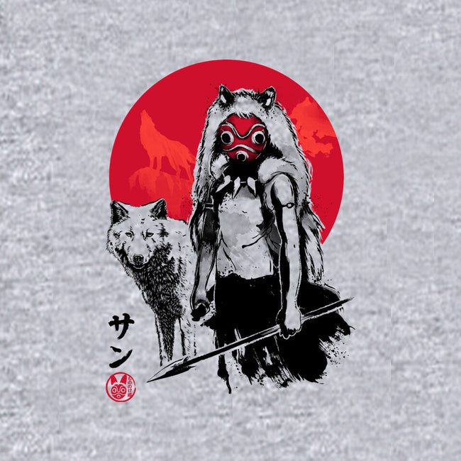 Wolf Girl Sumi-e-baby basic tee-DrMonekers