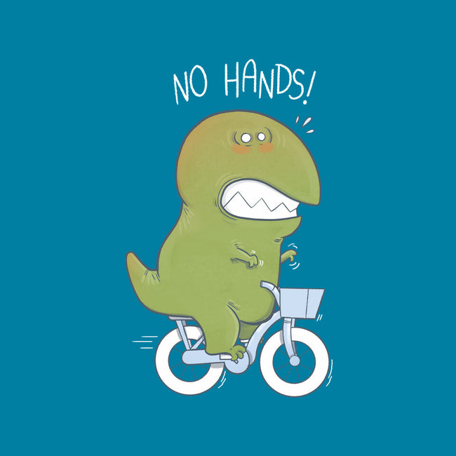 T-Rex Tries Biking-mens premium tee-queenmob