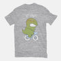 T-Rex Tries Biking-mens premium tee-queenmob