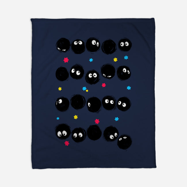 Susuwatari Stripes-none fleece blanket-BlancaVidal