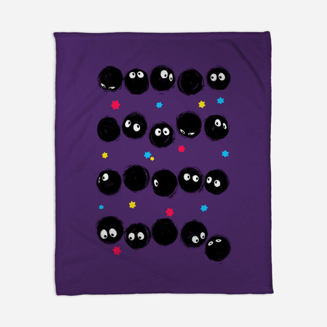 Susuwatari Stripes-none fleece blanket-BlancaVidal