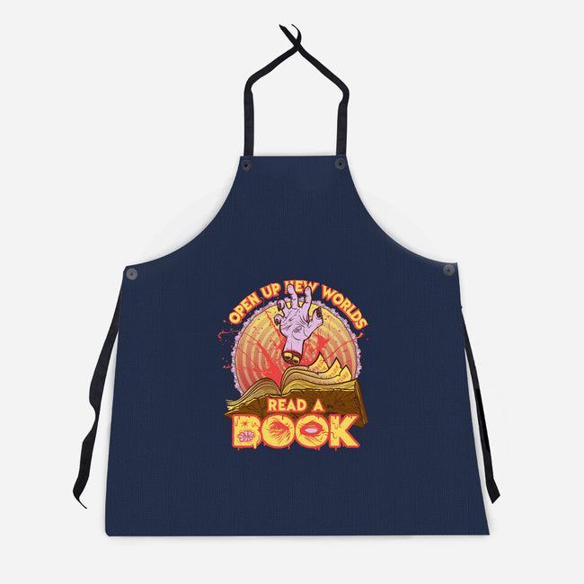 Read a Damned Book-unisex kitchen apron-kgullholmen