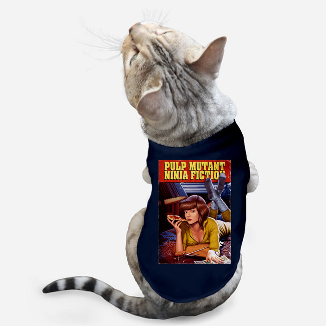 Pulp Mutant Ninja Fiction-cat basic pet tank-Moutchy