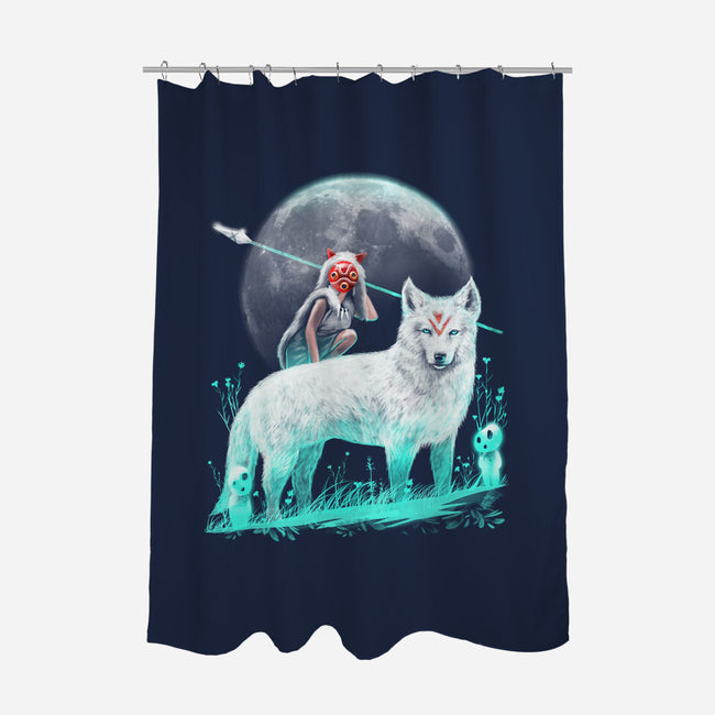 Nightly Spirits-none polyester shower curtain-vp021