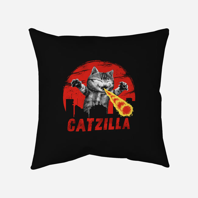 Catzilla-none removable cover w insert throw pillow-vp021