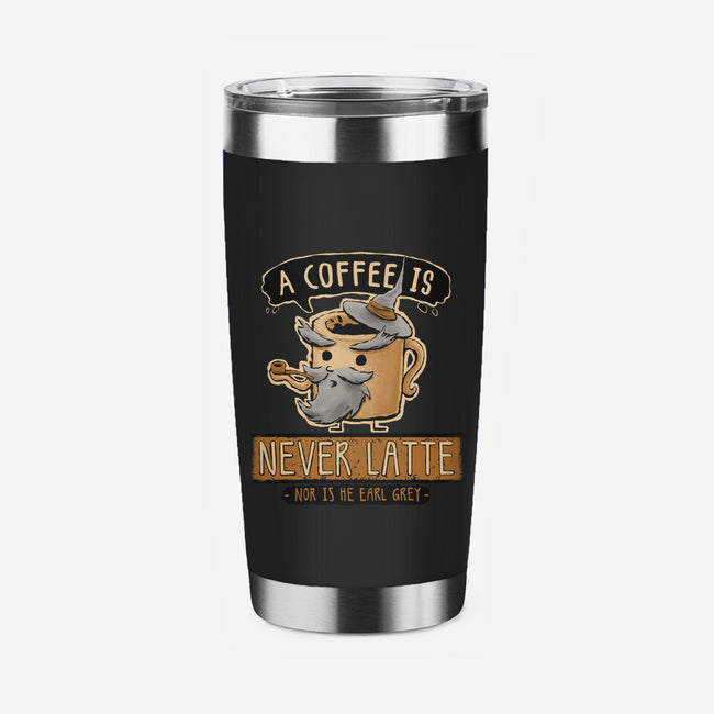 A Coffee is Never Latte-none stainless steel tumbler drinkware-Hootbrush