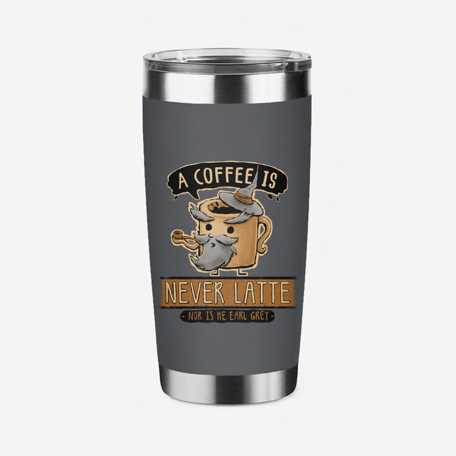 A Coffee is Never Latte-none stainless steel tumbler drinkware-Hootbrush