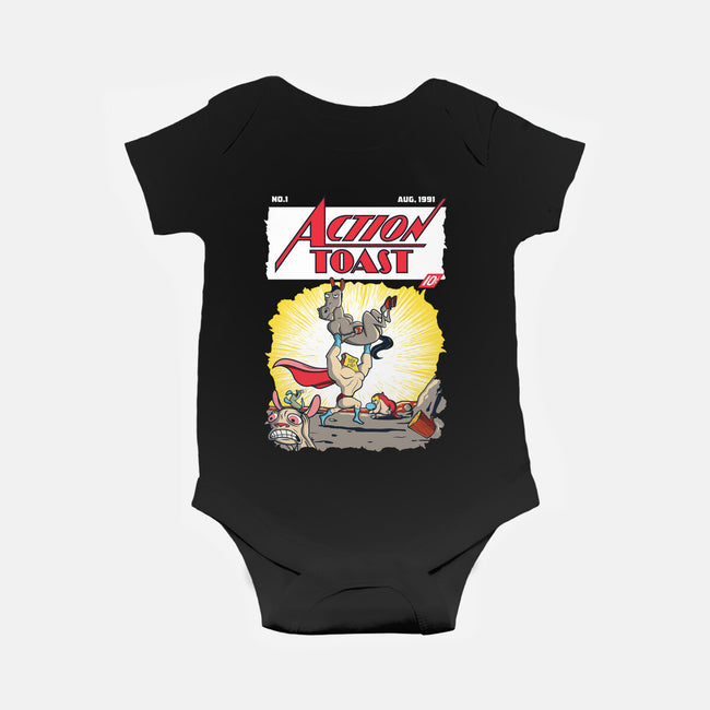 Action Toast-baby basic onesie-hoborobo