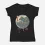 CTHULHU UKIYO-E-womens v-neck tee-vp021