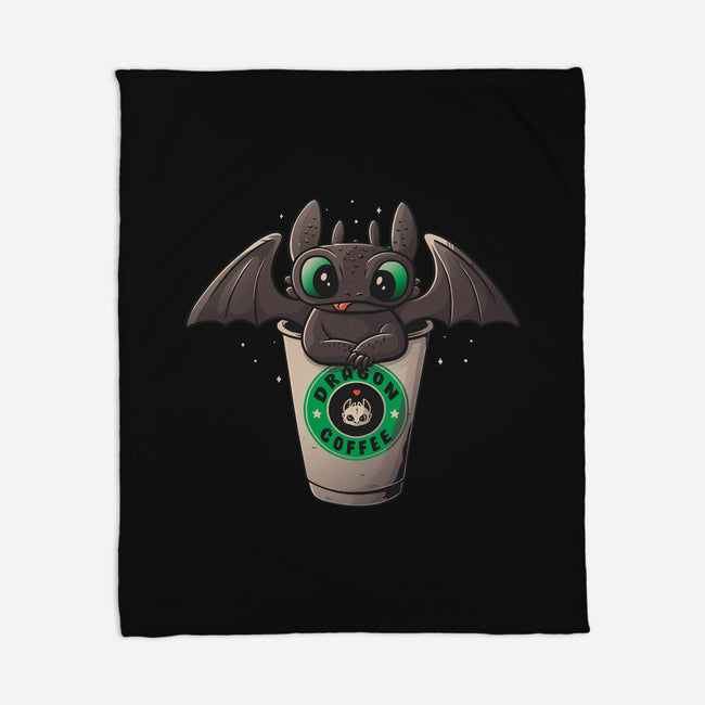 Dragon Coffee-none fleece blanket-eduely