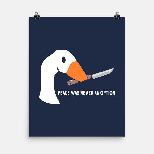 Peace Was Never an Option-none matte poster-sarkasmtek