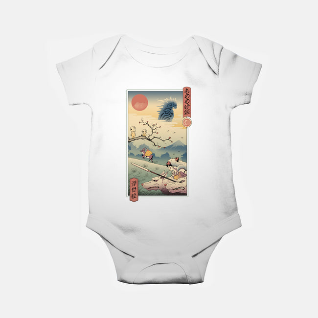 Wolf Princess Ukiyo-E-baby basic onesie-vp021