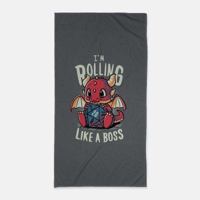 Rolling Like A Boss-none beach towel-Typhoonic