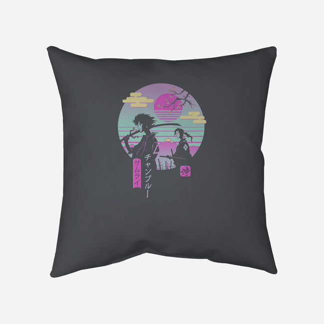 Samurai Chillhop-none removable cover throw pillow-vp021