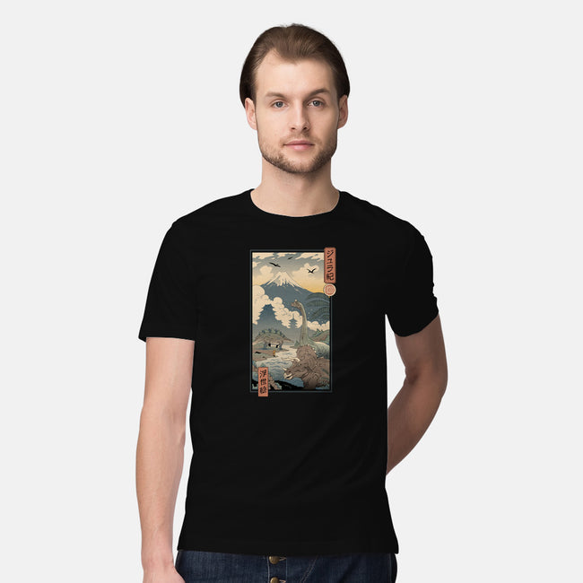 Jurassic Ukiyo-e 2-mens premium tee-vp021