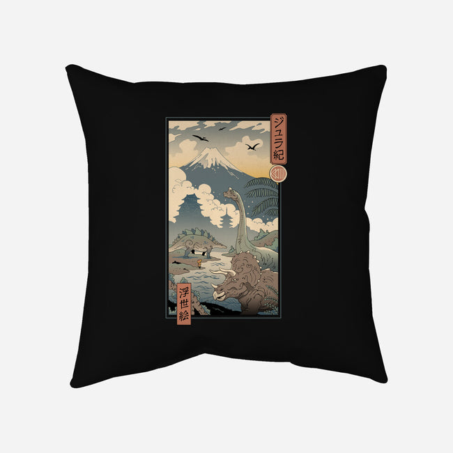 Jurassic Ukiyo-e 2-none removable cover throw pillow-vp021