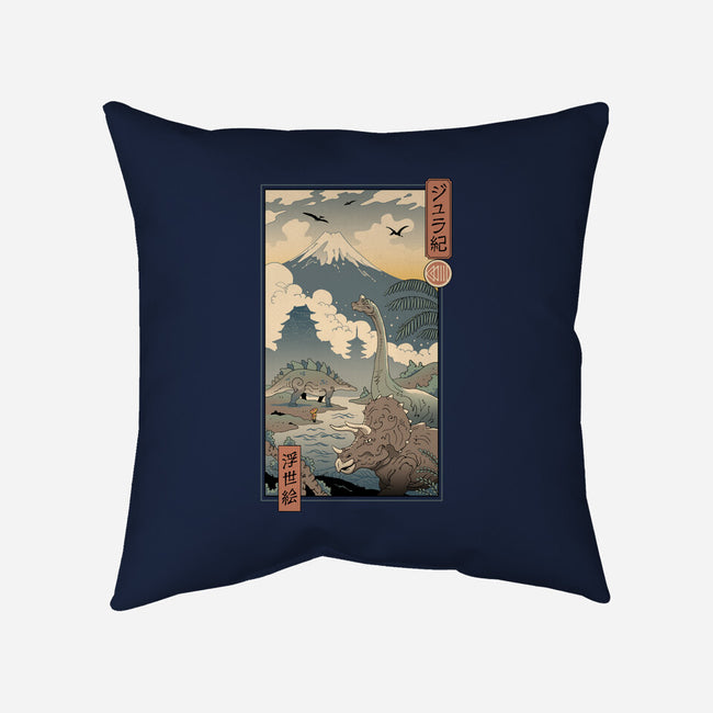 Jurassic Ukiyo-e 2-none removable cover throw pillow-vp021