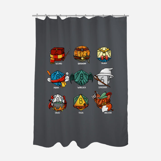 Dice Nerd-none polyester shower curtain-Vallina84