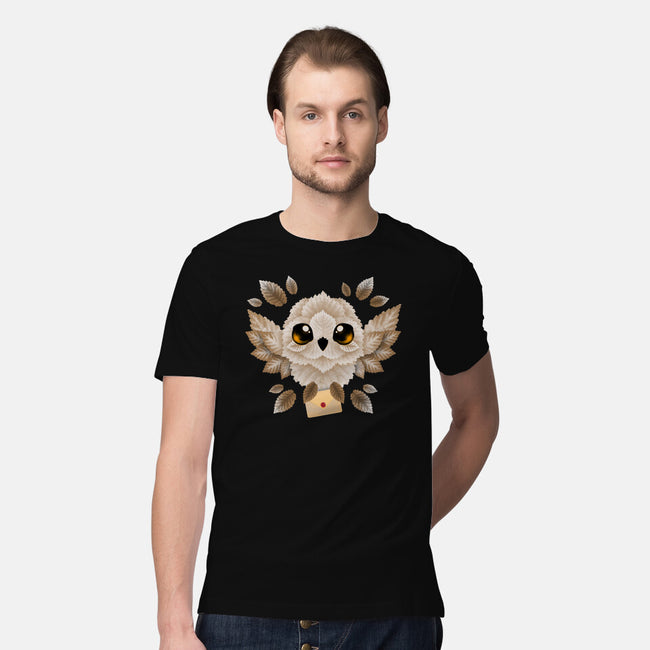 Owl Mail Of Leaves-mens premium tee-NemiMakeit