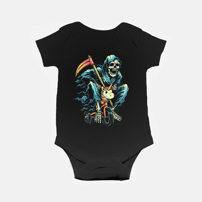 Last Ride-baby basic onesie-glitchygorilla