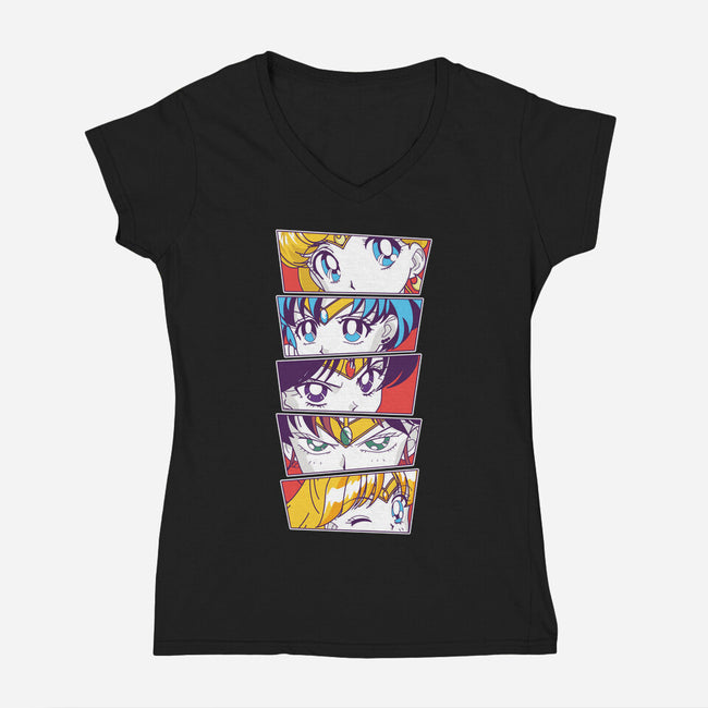 Sailor Scouts-womens v-neck tee-Jelly89