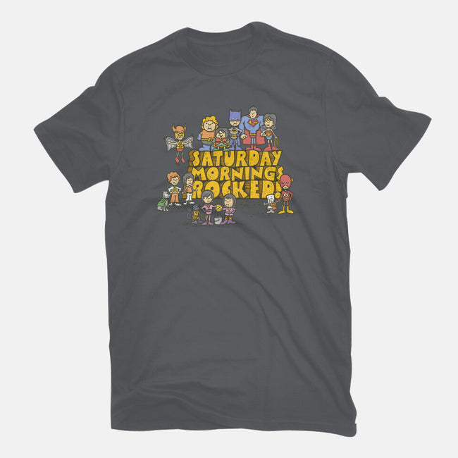 Saturday Mornings Rocked!-youth basic tee-kg07