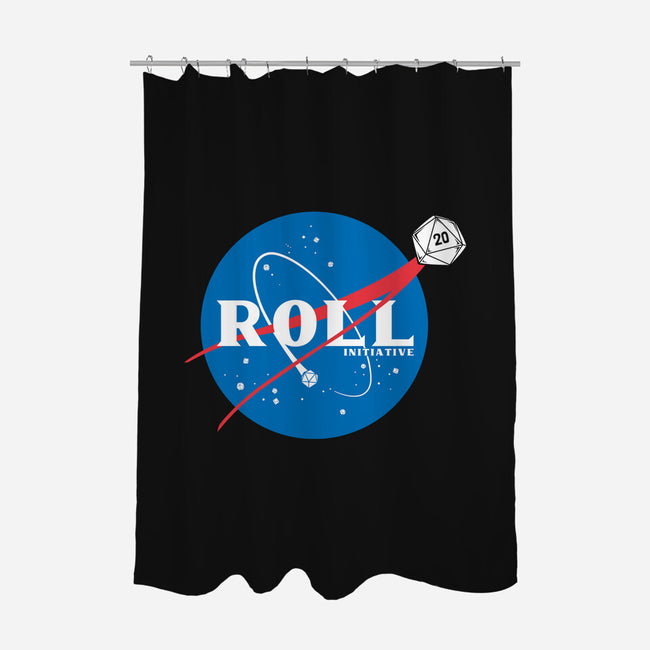 Space Roll-none polyester shower curtain-retrodivision