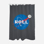 Space Roll-none polyester shower curtain-retrodivision