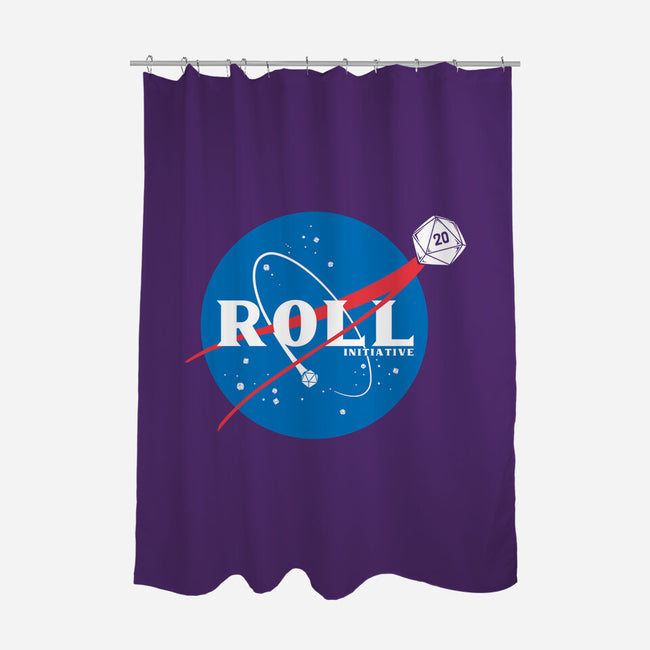 Space Roll-none polyester shower curtain-retrodivision