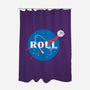 Space Roll-none polyester shower curtain-retrodivision