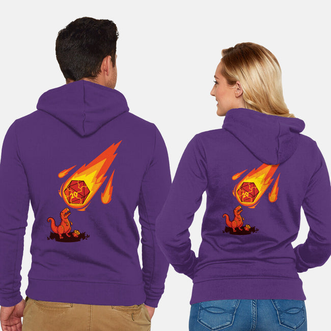 Critical Strike!-unisex zip-up sweatshirt-theteenosaur