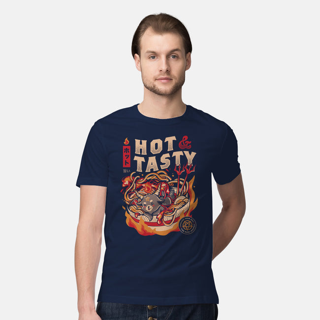 Hot And Tasty-mens premium tee-eduely