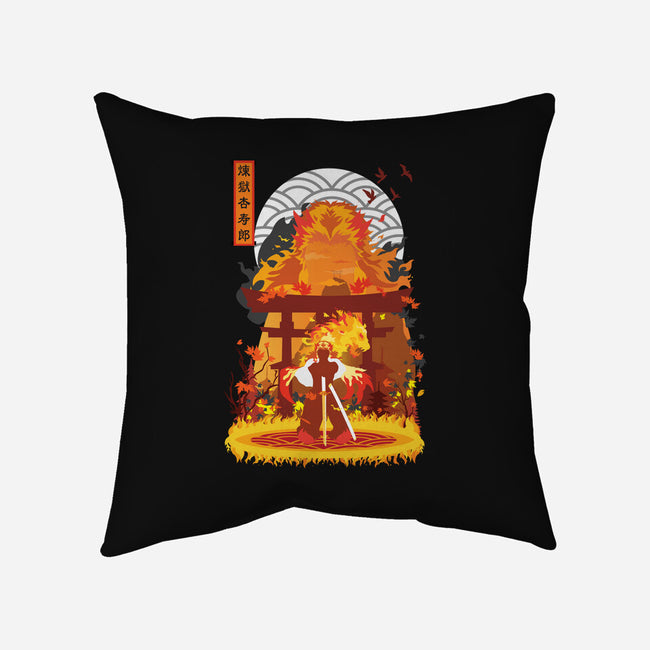 Kyojuro Rengoku-none non-removable cover w insert throw pillow-SwensonaDesigns