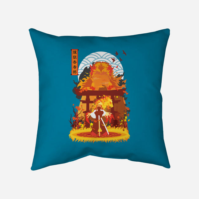 Kyojuro Rengoku-none non-removable cover w insert throw pillow-SwensonaDesigns