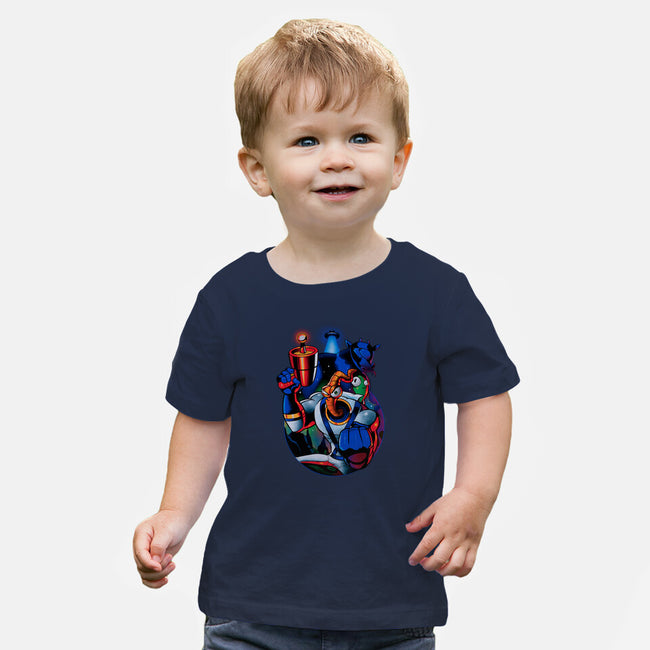 Earthworm Groovy!-baby basic tee-Bruno Mota