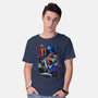 Earthworm Groovy!-mens basic tee-Bruno Mota