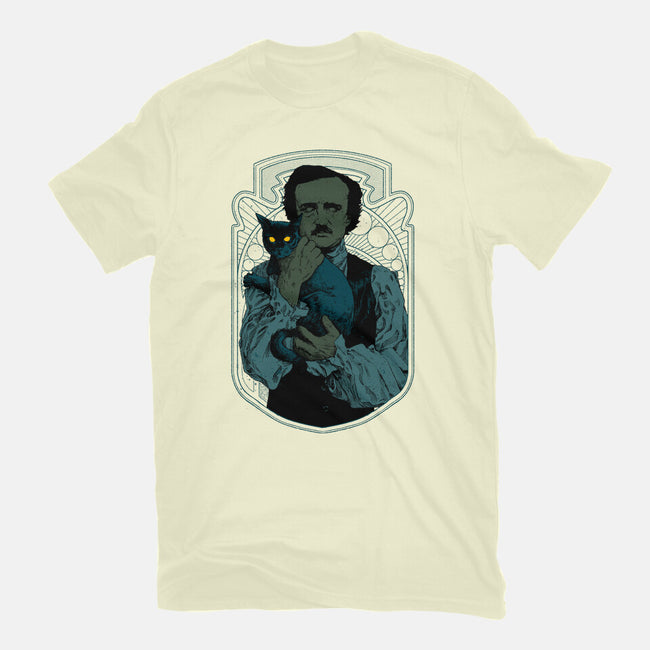 Poe And The Black Cat-mens basic tee-Hafaell